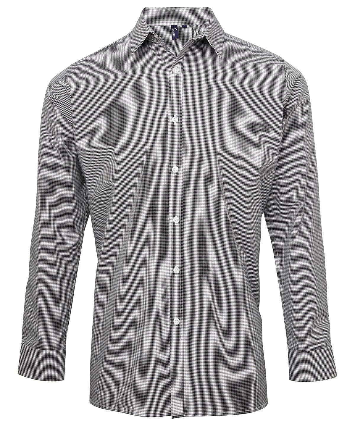 Microcheck (gingham) Long Sleeve Cotton Shirt