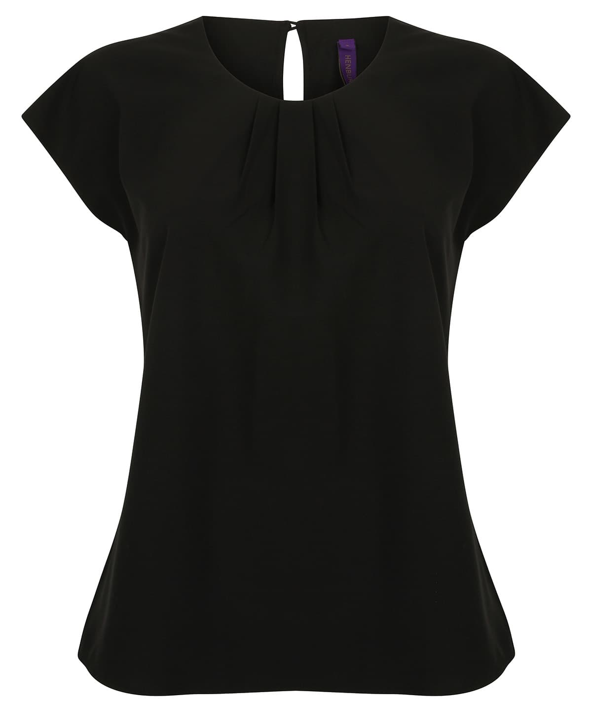 Women's Pleat Front Short Sleeve Blouse
