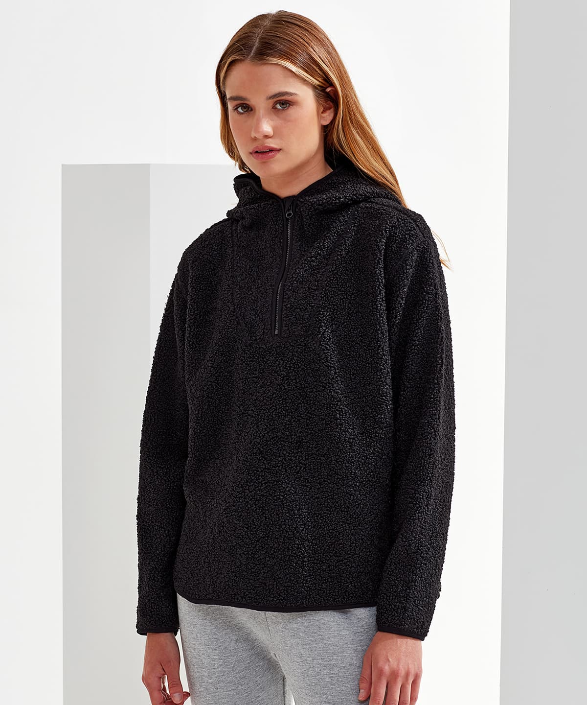 Women's TriDri sherpa ¼-zip hoodie product image