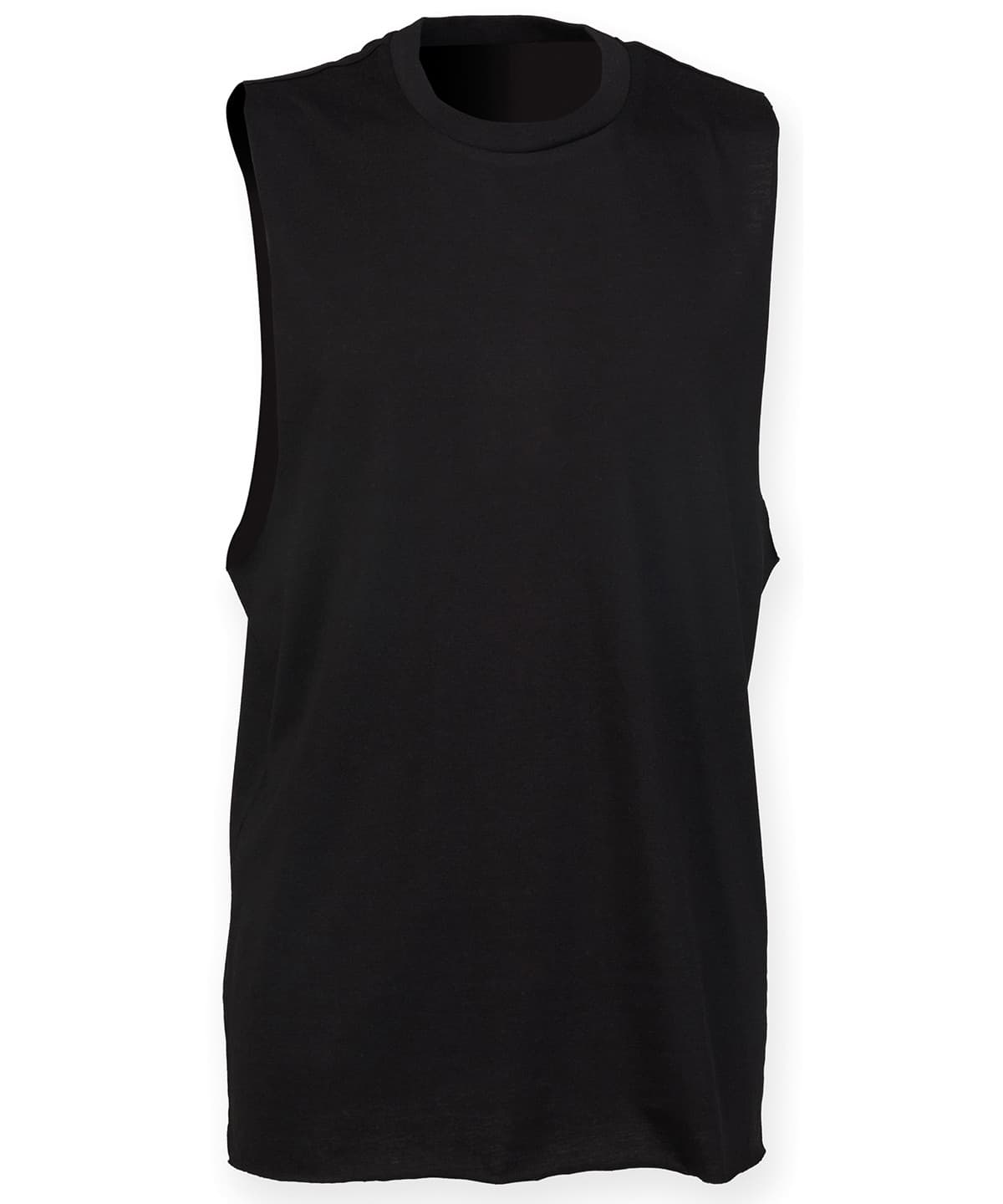High Neck Slash Armhole Vest