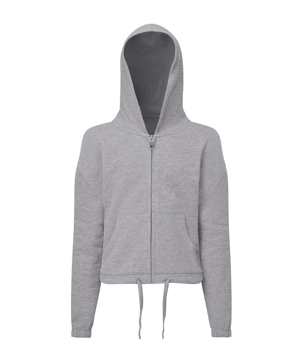 Kids Tridri Recycled Cropped Oversize Full-Zip Hoodie