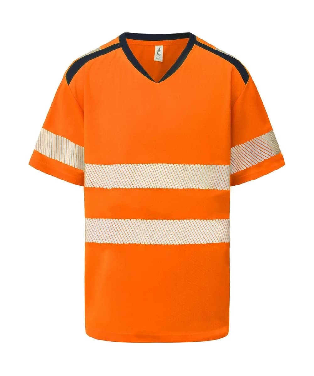 Hi-Vis Mandarin Collar Comfort Trim T-Shirt