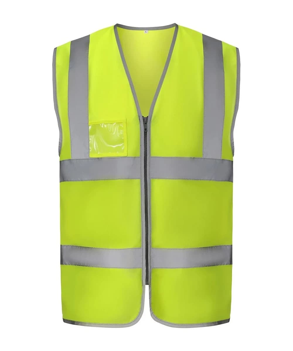 Hi-Vis Zip Id Reflective Border Waistcoat