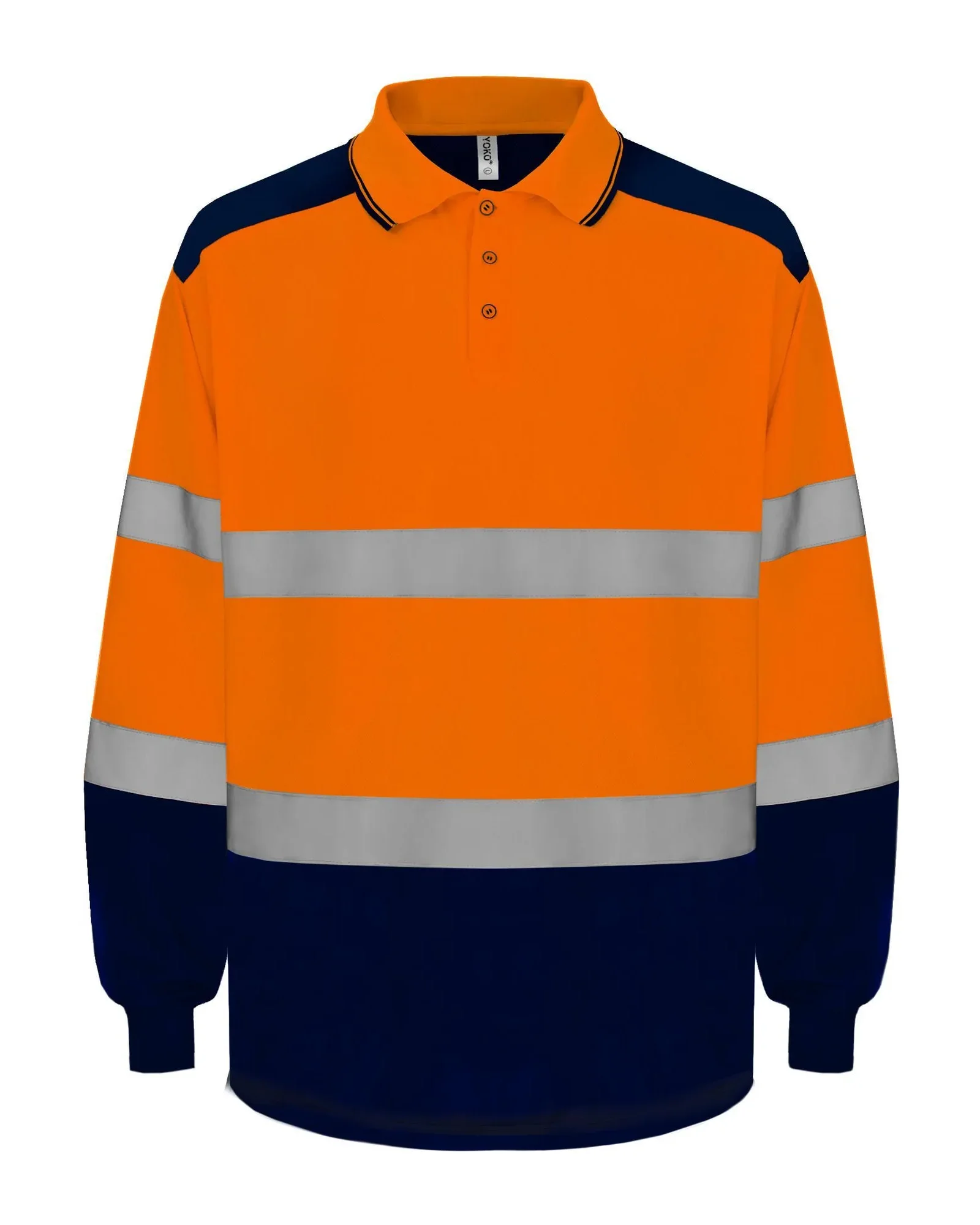 Hi-Vis Two-Tone Long Sleeve Polo