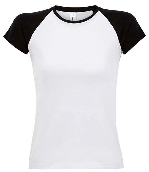 SOL'S Ladies Milky Contrast Baseball T-Shirt