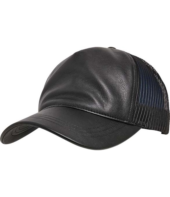 Flexfit by Yupoong Synthetic leather trucker (6606LT)